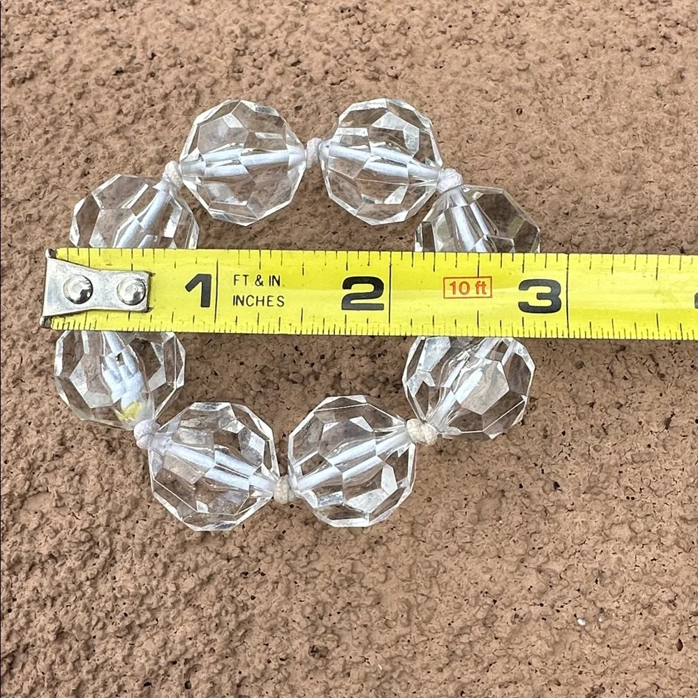 Gymboree Faceted Clear Bead Stretch Bracelet